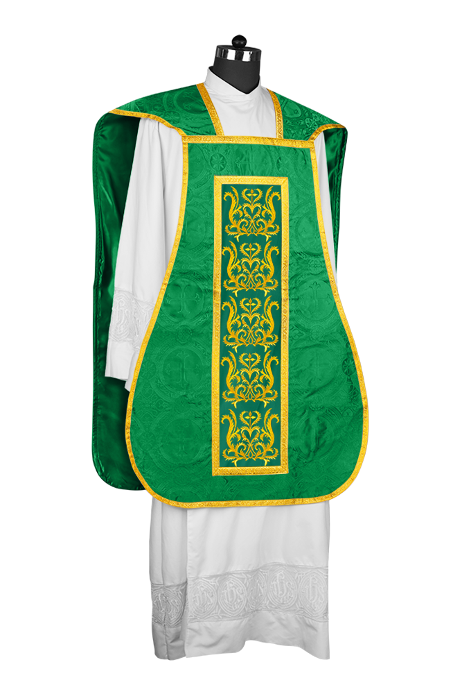 Fiddleback vestment with golden orphrey - Spiritus Collection