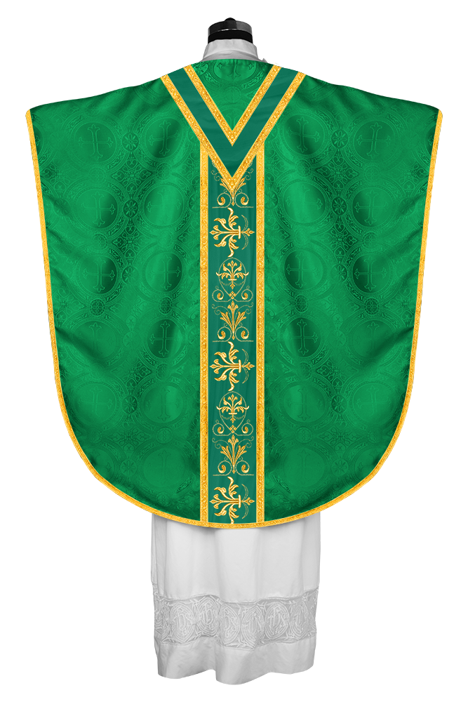 ST PHILIP NERI CHASUBLE WITH EMBROIDERED LACE