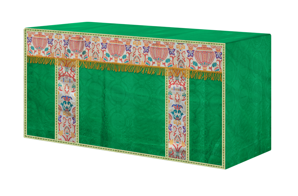 CORONATION TAPESTRY ALTAR CLOTH WITH TRIMS