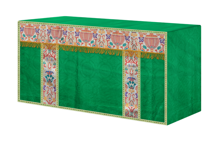 CORONATION TAPESTRY ALTAR CLOTH WITH TRIMS