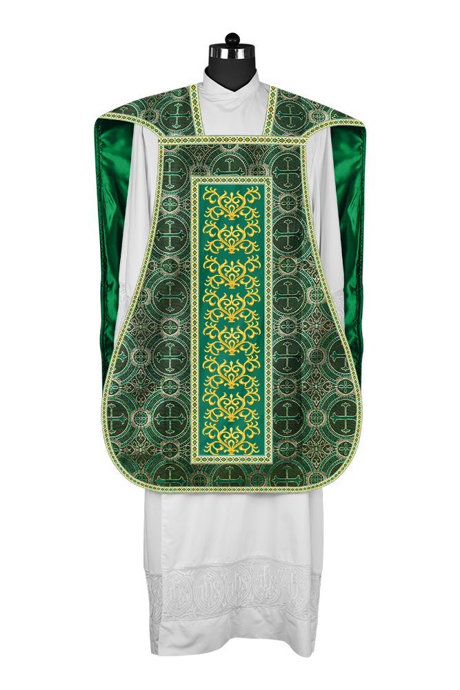 Traditional Fiddleback Vestments with Motifs and Trims