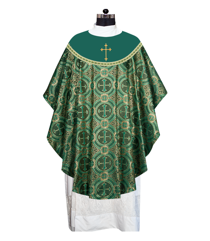 GOTHIC CHASUBLE ADORNED WITH WESTERN CROSS MOTIF