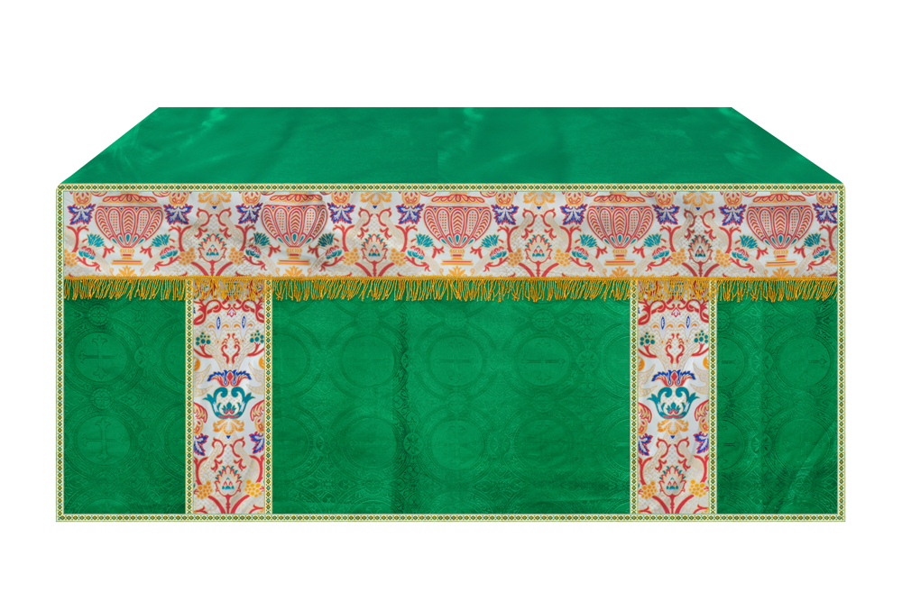 CORONATION TAPESTRY ALTAR CLOTH WITH TRIMS