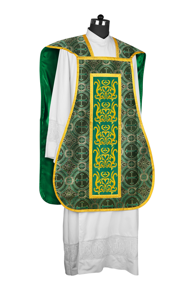 Fiddleback vestment with golden orphrey - Spiritus Collection