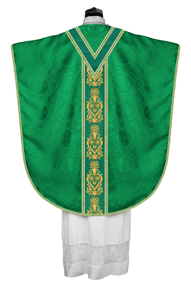 BORROMEAN CHASUBLE VESTMENT WITH DETAILED BRAIDS AND TRIMS