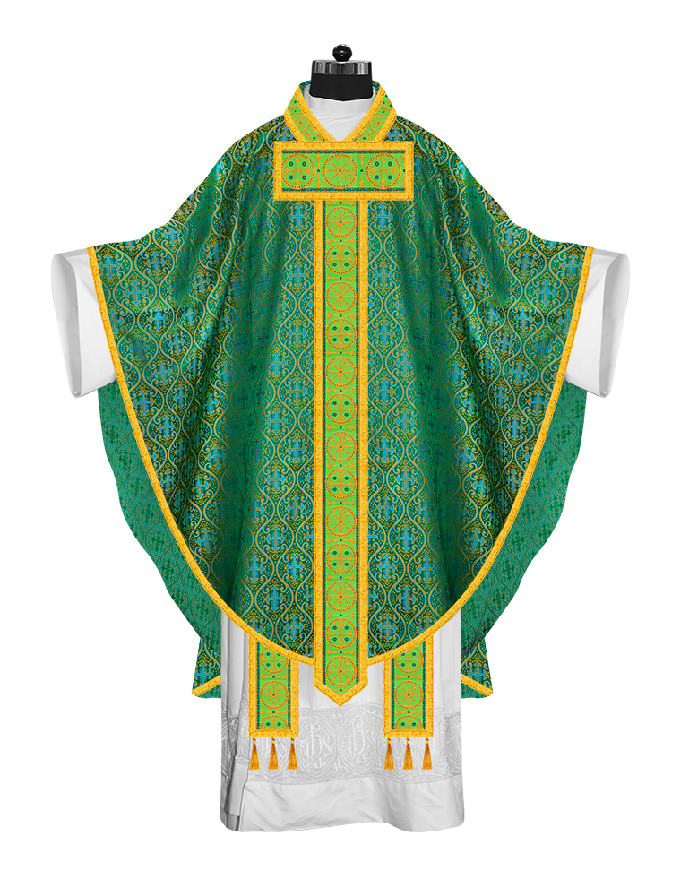 Gothic Chasuble with Delicate Pax Lace