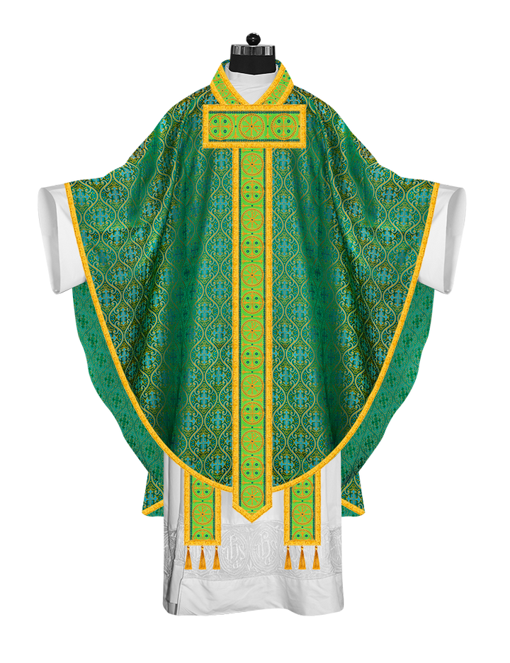 Gothic Chasuble with Delicate Pax Lace