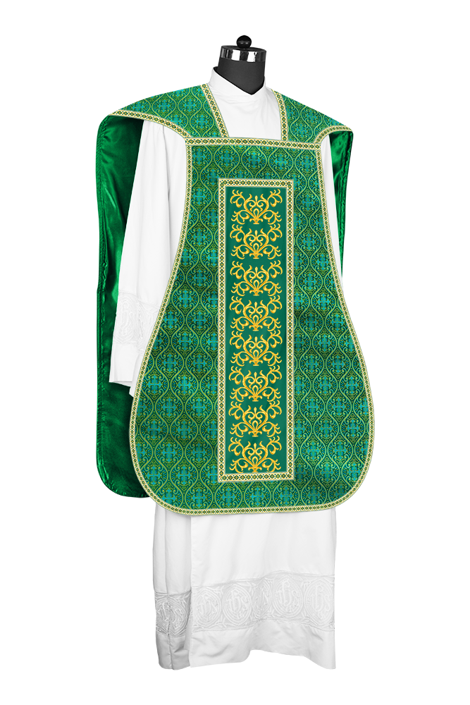 Traditional Fiddleback Vestments with Motifs and Trims