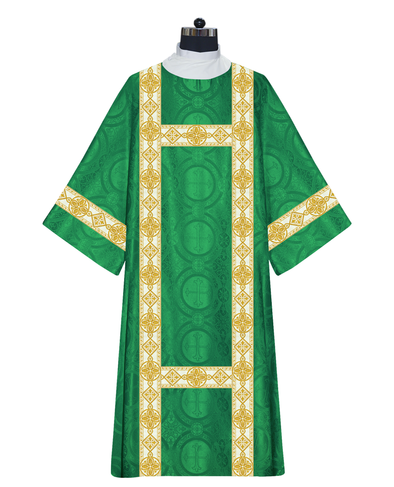 Deacon Dalmatic Vestments with white diamond lace