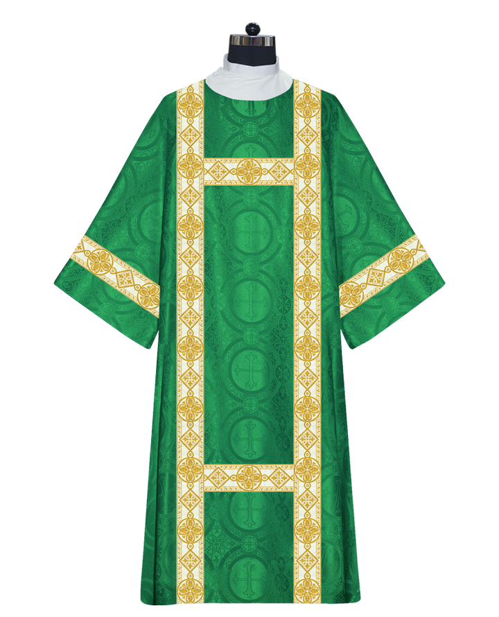 Deacon Dalmatic Vestments with white diamond lace