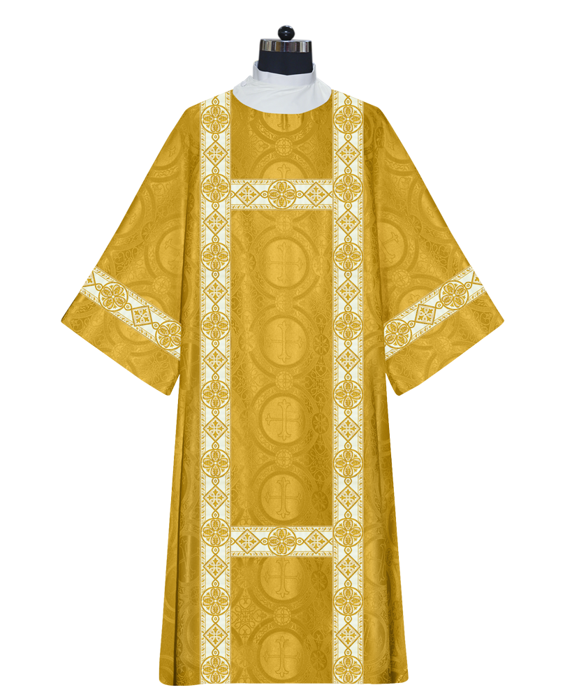 Deacon Dalmatic Vestments with white diamond lace