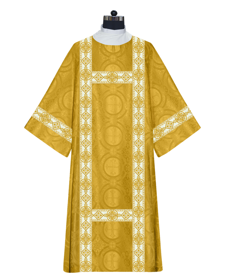 Deacon Dalmatic Vestments with white diamond lace