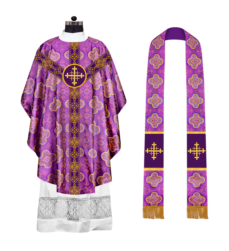 Gorgeous Gothic chasuble vestment - Diamond lace