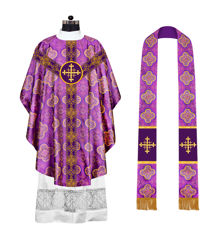 Gorgeous Gothic chasuble vestment - Diamond lace