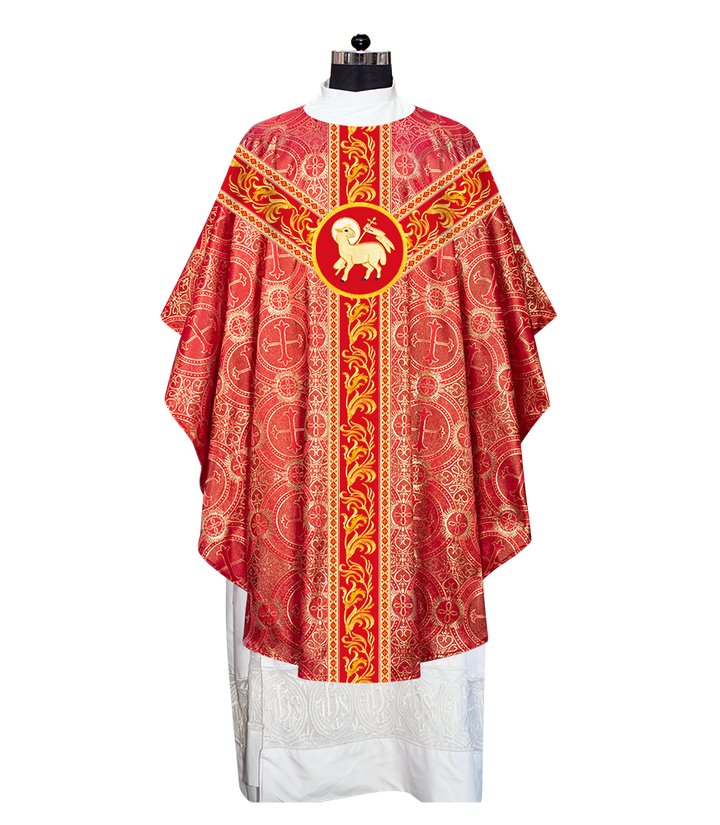 GOTHIC CHASUBLE VESTMENTS WITH ORNATE EMBROIDERY AND TRIMS