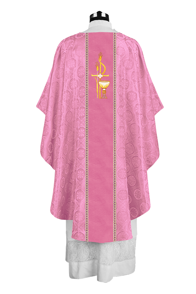 Premium Gothic Chasuble Adorned with Embroidered Motif