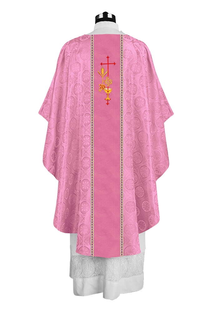 Premium Gothic Chasuble Adorned with Embroidered Motif