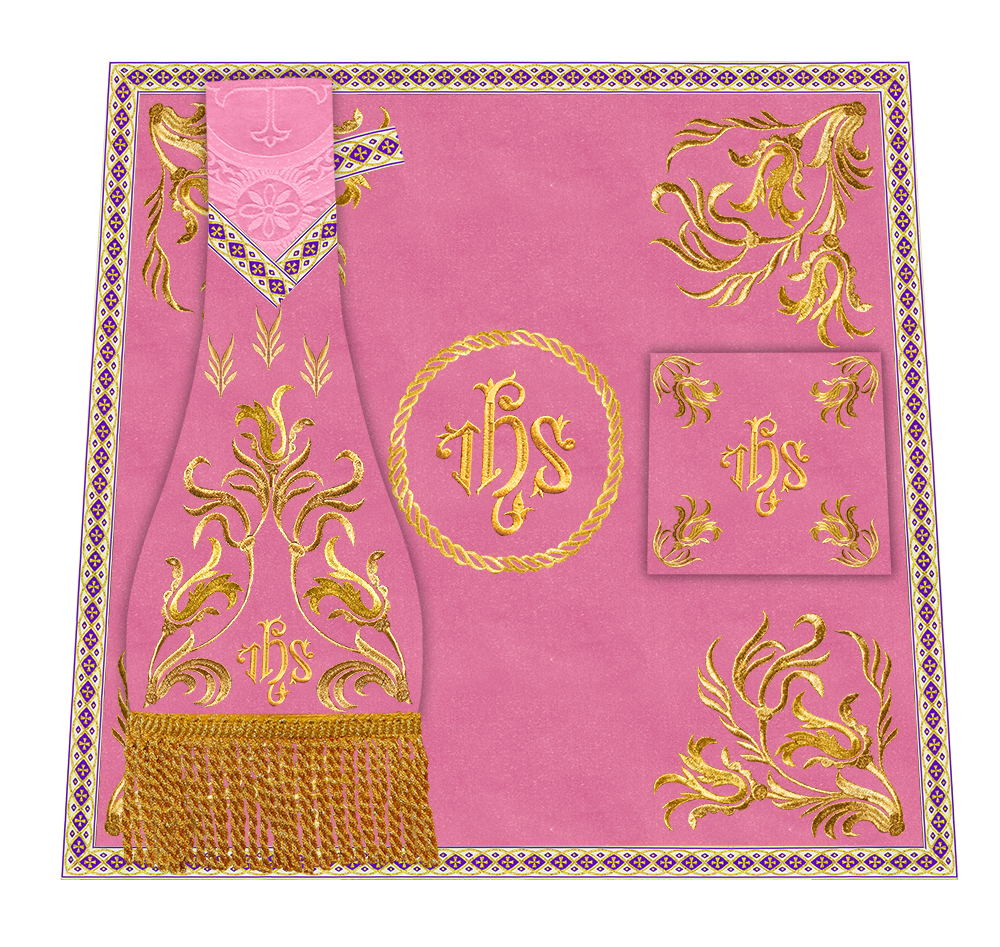 Mass Set Vestment with Embroidered Motif