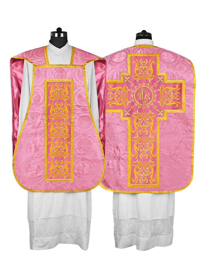 Fiddleback vestment with golden orphrey - Spiritus Collection