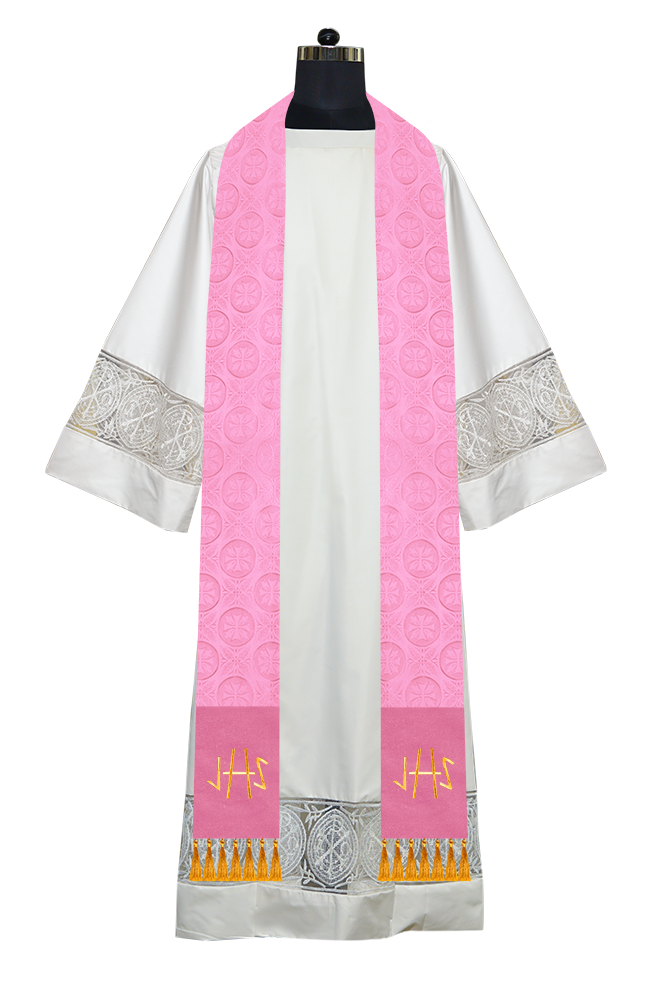 Ordination Stole with Embroidered Spiritual Motif