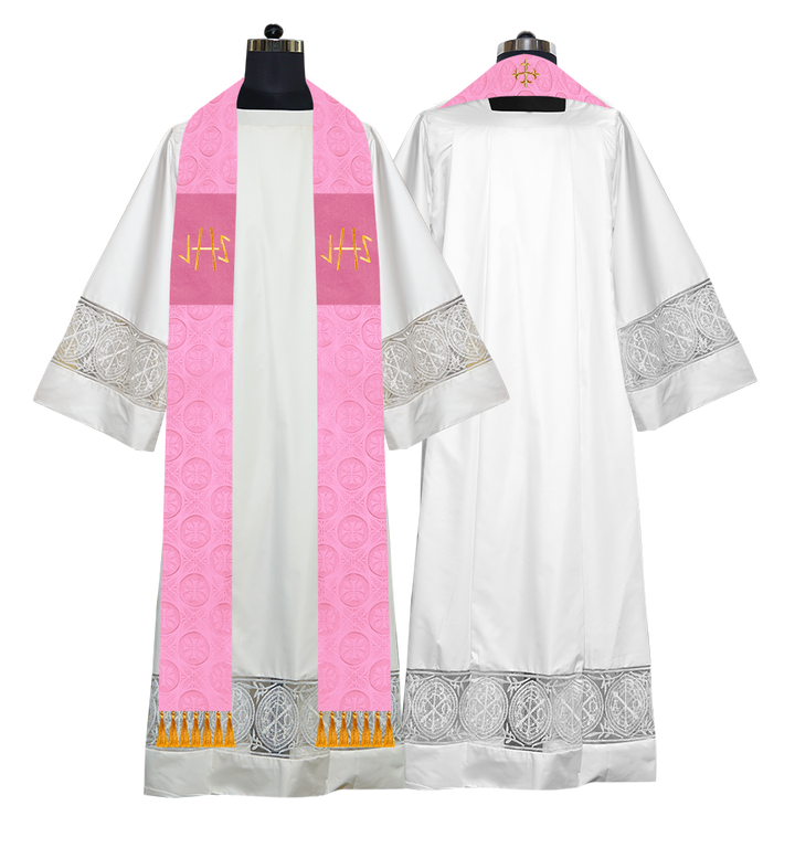 Ordination Stole with Embroidered Spiritual Motif
