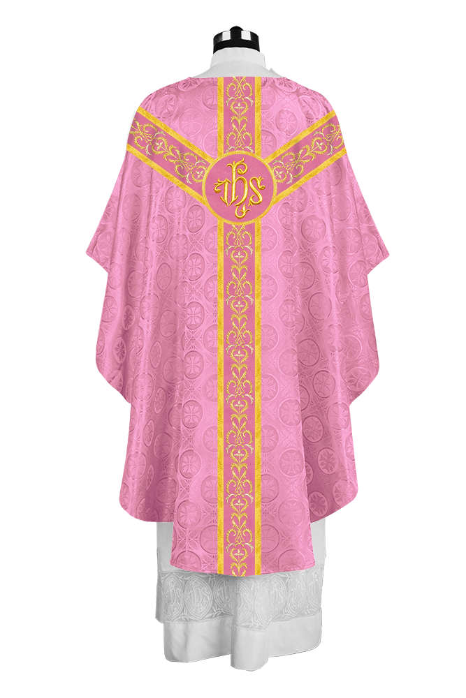 Gothic Chasuble with Y-Type Embroidered Orphrey and Motif