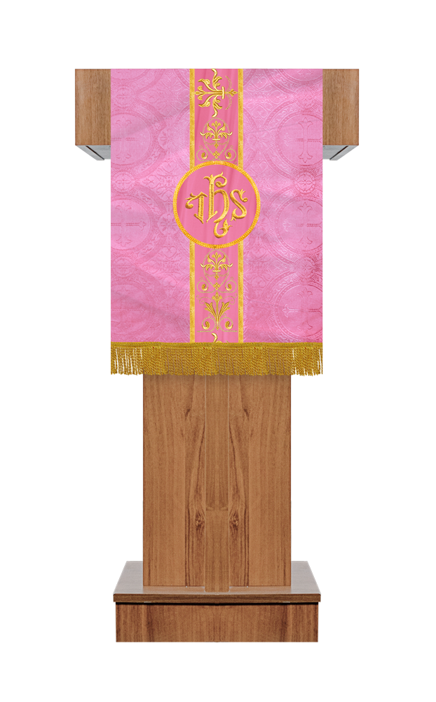 PULPIT/LECTERN WITH EMBROIDERED TRIM