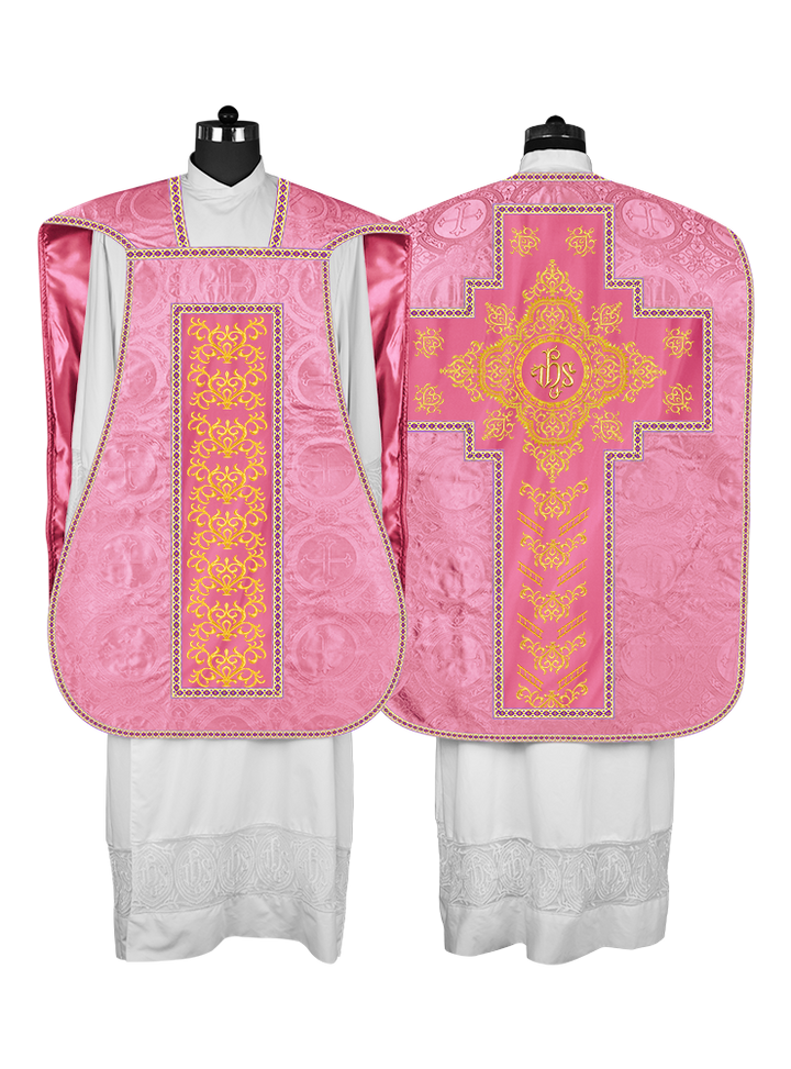 Traditional Fiddleback Vestments with Motifs and Trims