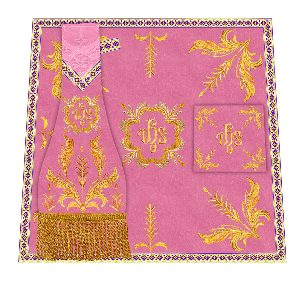 Mass Set Vestment with Embroidery Trims
