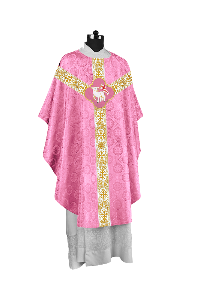 Gothic Chasuble with Woven Braided Orphrey Detailing