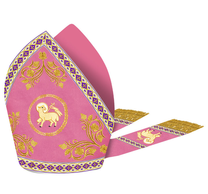 Mitre with Grapes Embroidery and Trims