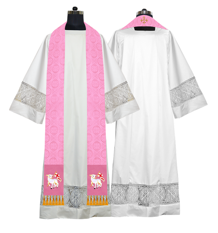 Ordination Stole with Embroidered Spiritual Motif