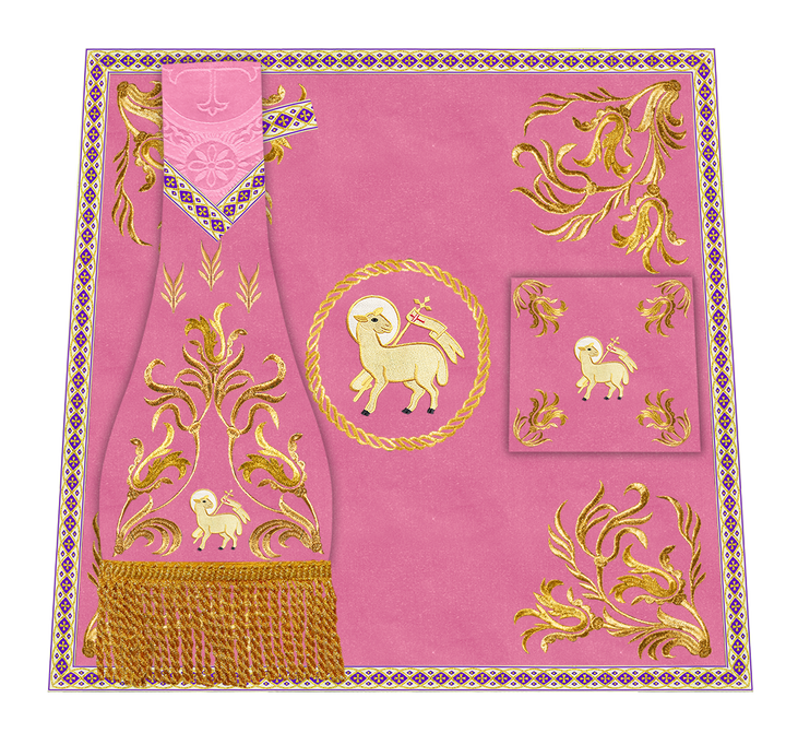 Mass Set Vestment with Embroidered Motif