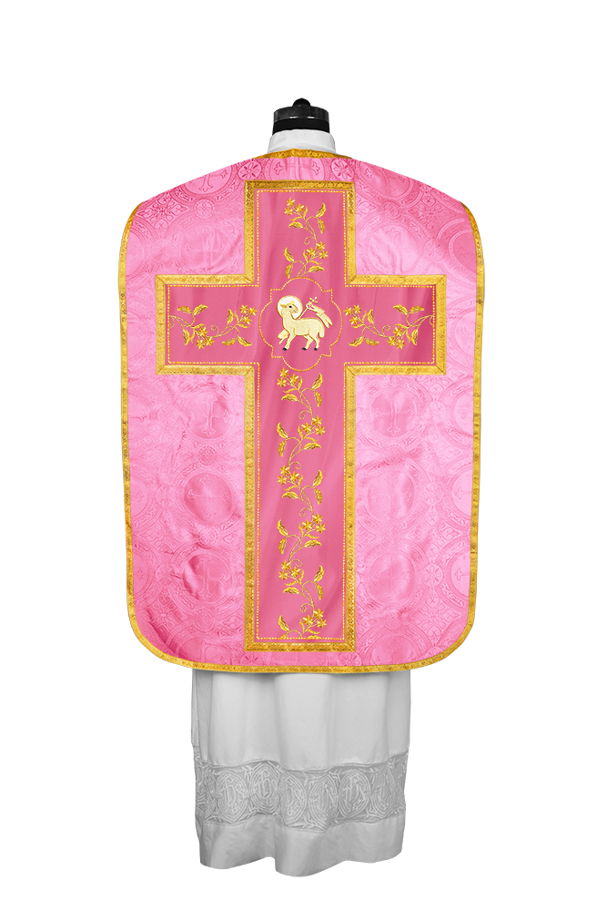 Elegant Roman chasuble vestment - Floral collection
