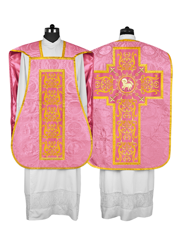 Fiddleback vestment with golden orphrey - Spiritus Collection