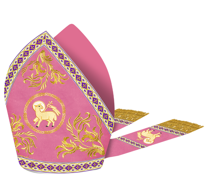 Roman Mitre with Liturgical Motif and Trims