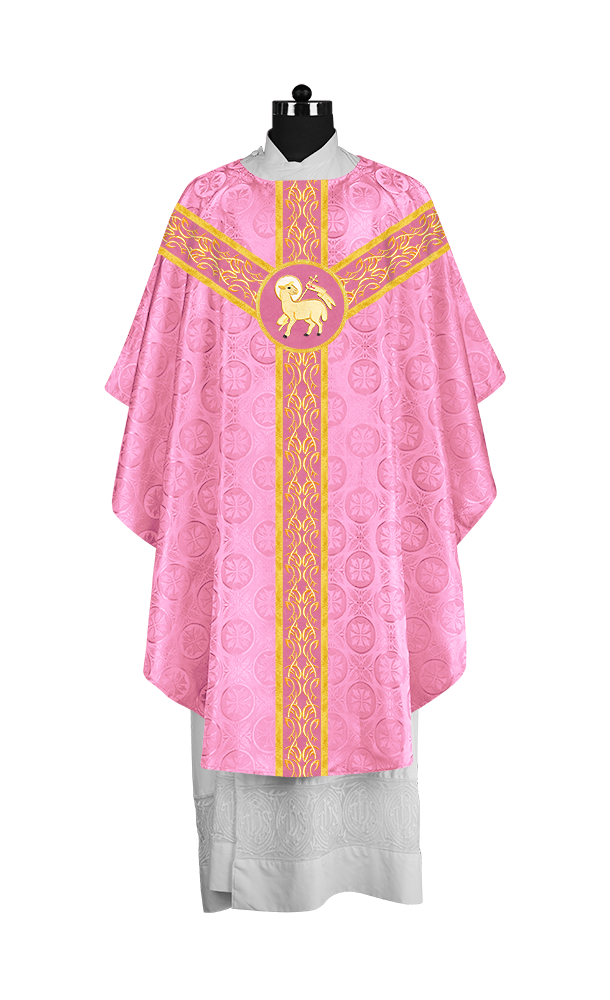 Exquisite Gothic Chasuble with Ornate Embroidery Trims