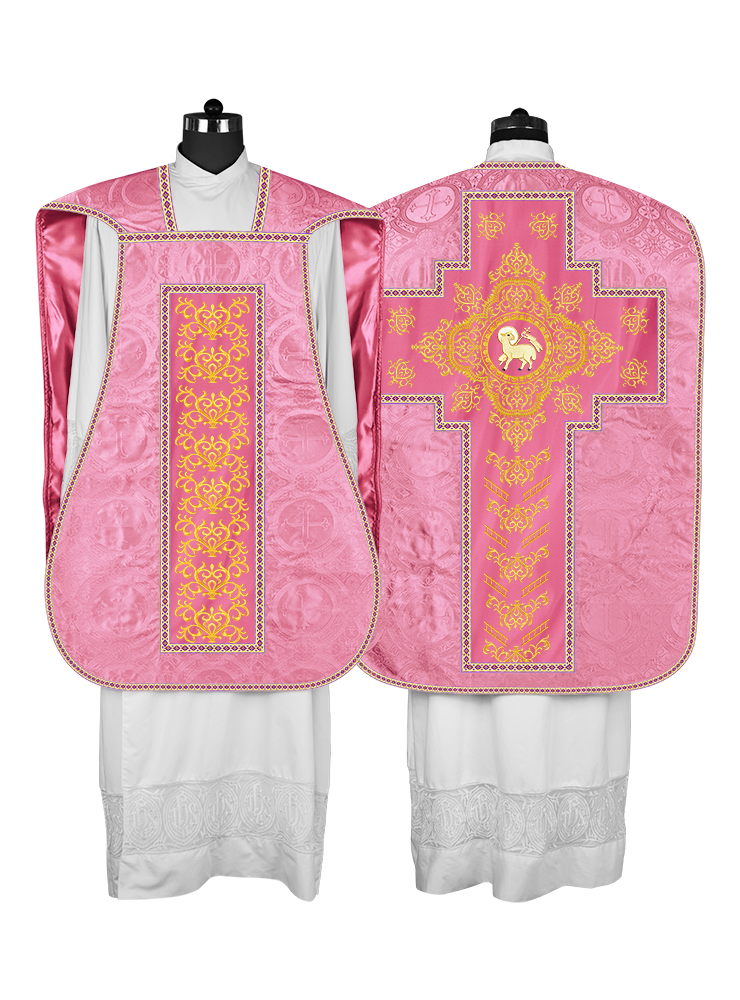 Traditional Fiddleback Vestments with Motifs and Trims