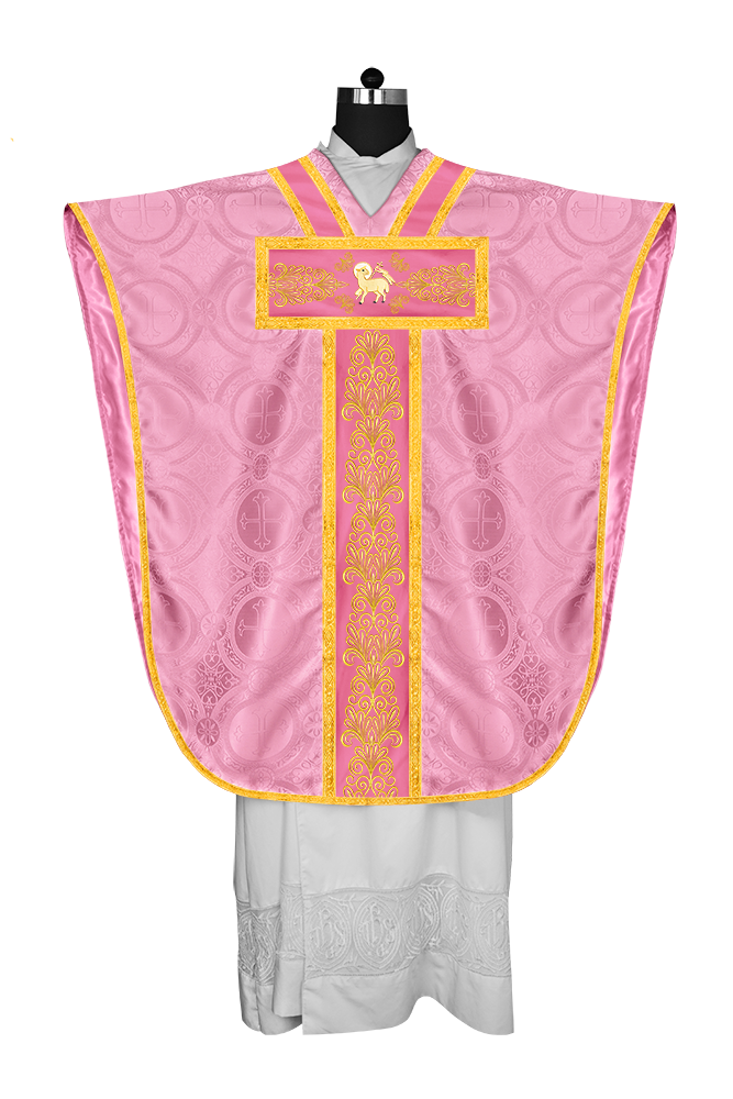 BORROMEAN CHASUBLE WITH EMBROIDERED LACE