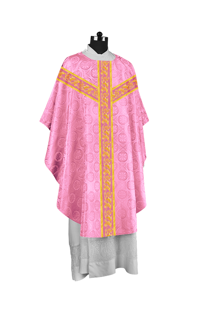 Liturgical Chasuble Vestment with Spiritual Motif Embroidery