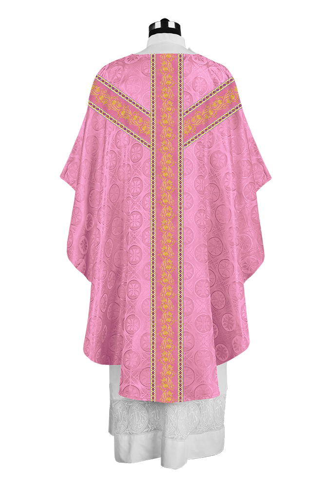 Priest Gothic Chasuble with Grapes Embroidered Orphrey