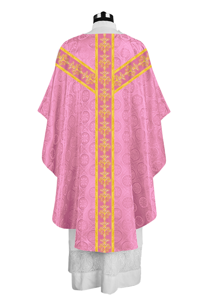 Priest Chasuble Vestment with Liturgical Embroidered Motif