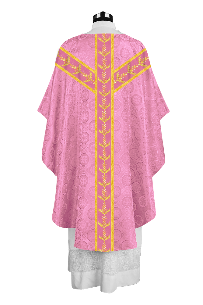 Gothic Style Priest Chasuble with Exquisite Embroidered Trims