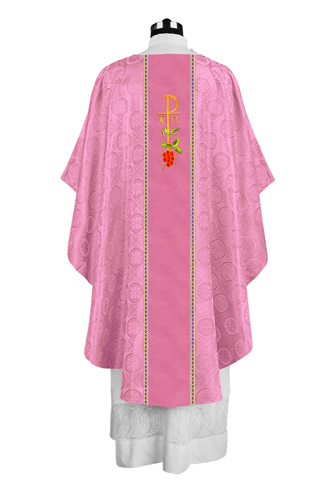 Premium Gothic Chasuble Adorned with Embroidered Motif