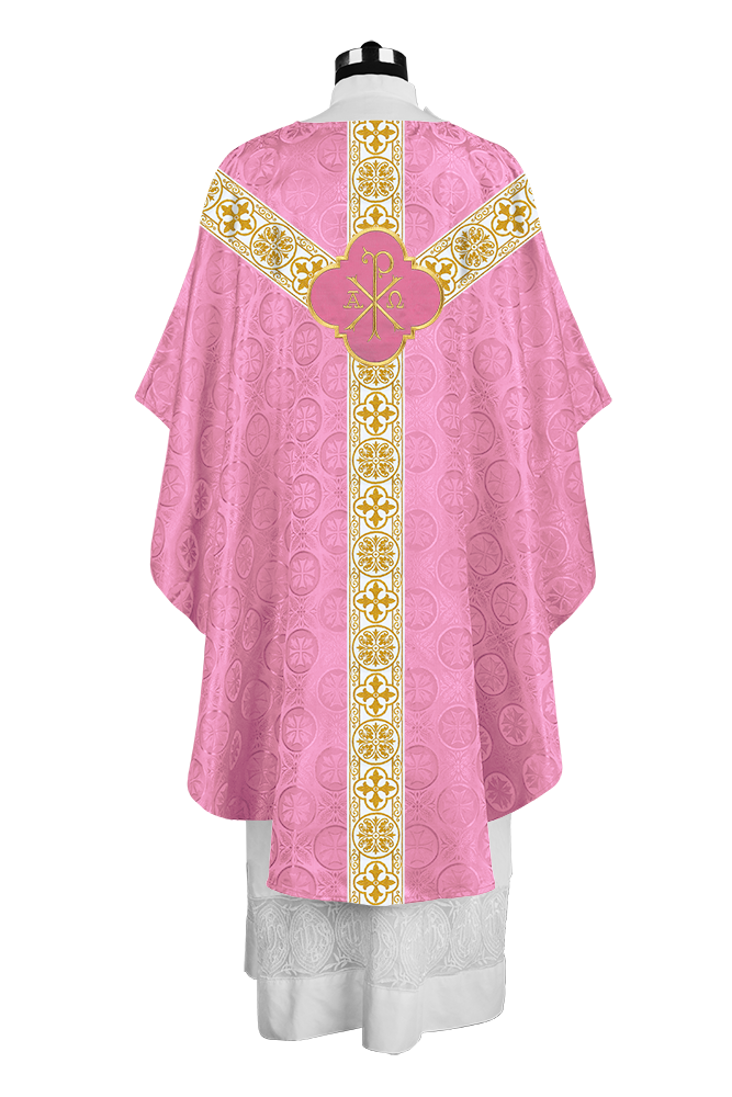 Gothic Chasuble with Woven Braided Orphrey Detailing