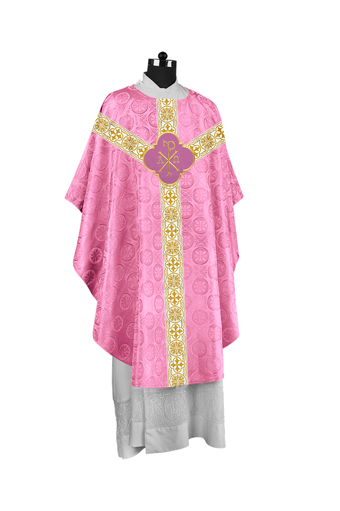 Gothic Chasuble with Woven Braided Orphrey Detailing
