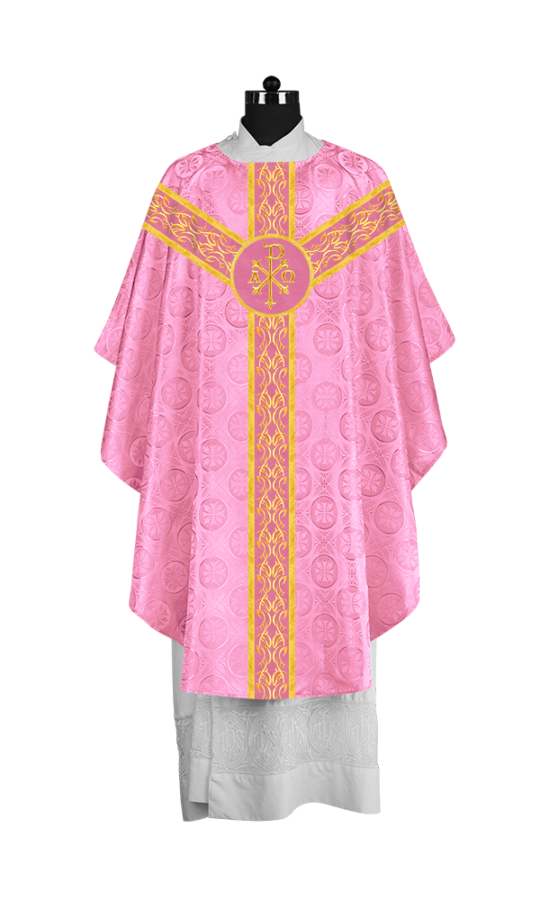 Exquisite Gothic Chasuble with Ornate Embroidery Trims