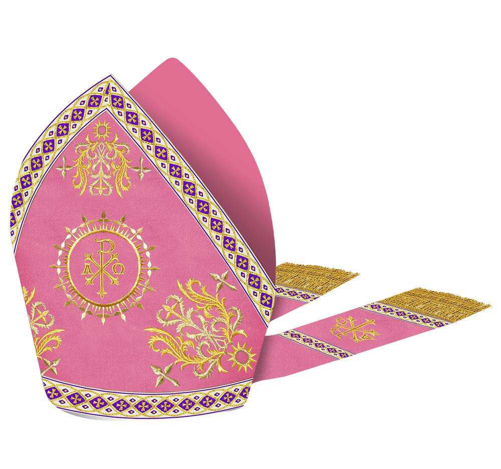 Mitre Vestment with Motif and Embroidery Trims