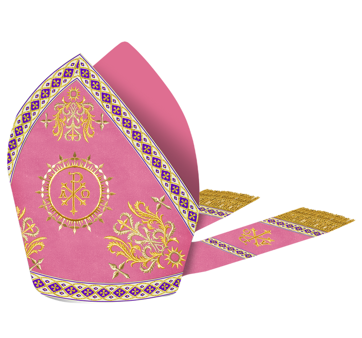 Mitre Vestment with Motif and Embroidery Trims