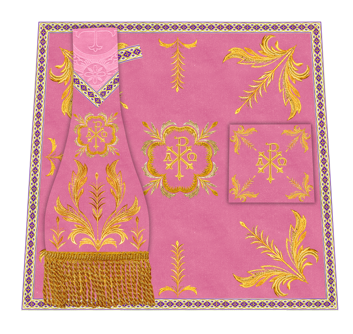 Mass Set Vestment with Embroidery Trims